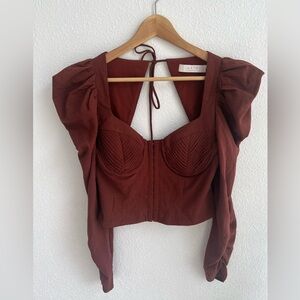 ASTR The Label bustier crop top open back street style sexy MEDIUM